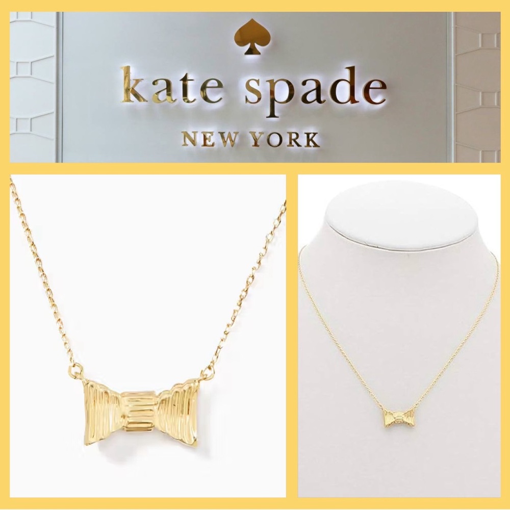 Kate Spade Gold Bow Pendant Necklace
